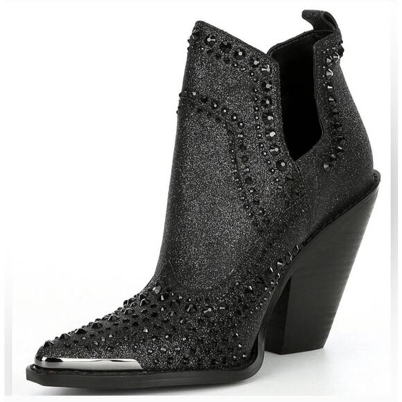 Gianni Shoes - Gianni Bini Bree's Rhinestone Metallic Western Booties US Size 7.5 Ladies